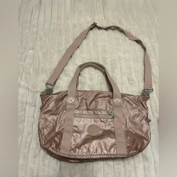 Kipling Art Mini handbag in a metallic rose - Picture 13 of 16